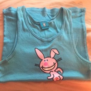 Happy Bunny Medium PJ Tank RARE FIND